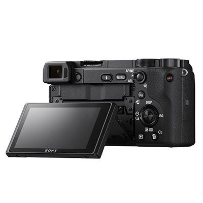 Sony a6400 Camera Body Back Facing with flip screen