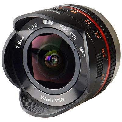 Samyang 7.5mm f3.5 UMC Fish-Eye Lens - Black - Micro Four Thirds