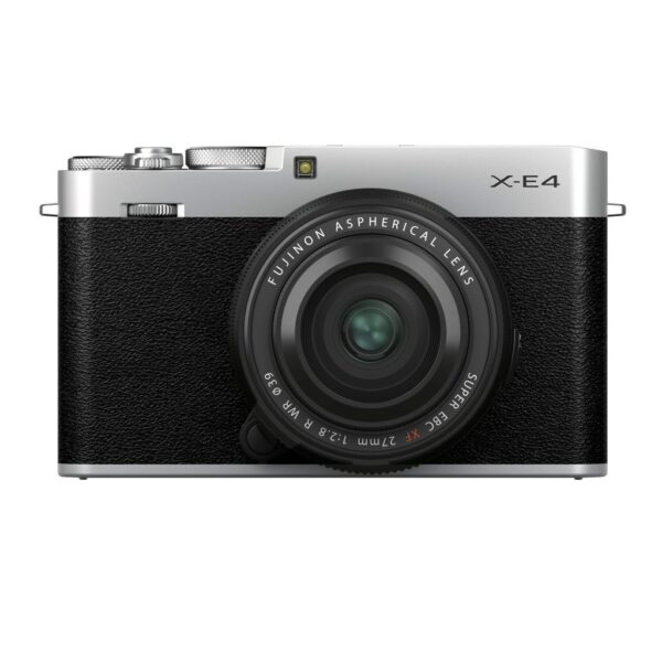 Fujifilm X-E4 Mirrorless Digital Camera with XF 27mm F2.8 R WR Lens - Silver