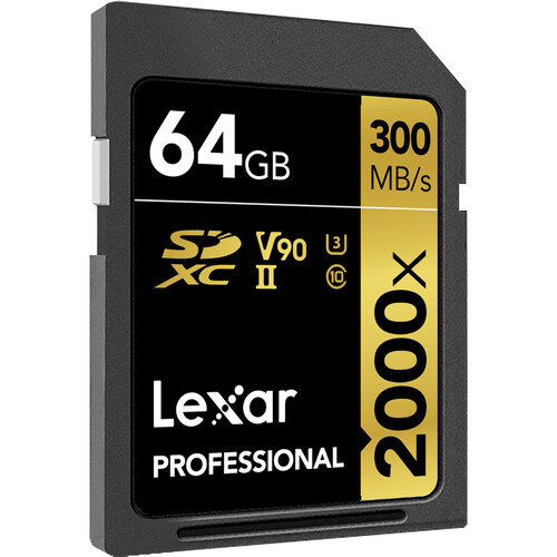 Lexar Professional 2000x SDXC UHS II V90 Memory Card 64GB 2