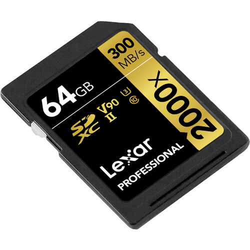 Lexar Professional 2000x SDXC UHS II V90 Memory Card 64GB 3