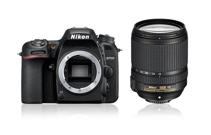 nikon dslr d7500 black AFS DX 18 140mm kit lens original