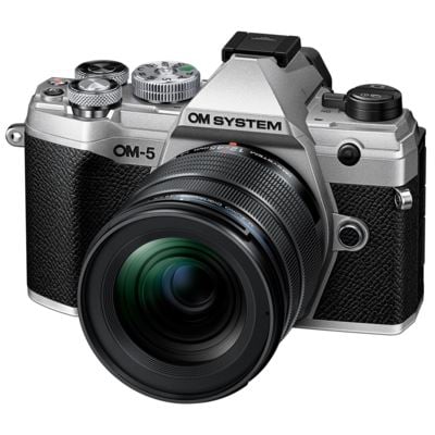 OM SYSTEM OM-5 Digital Camera with 12-45mm F4.0 PRO Lens - Silver
