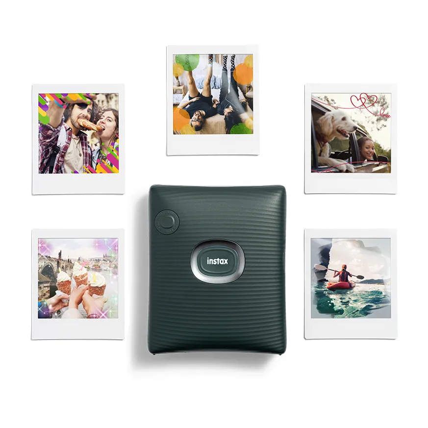 220815 Instax Square Link Feature 10 Frame Print Midnight Green 0398 Stack retouch